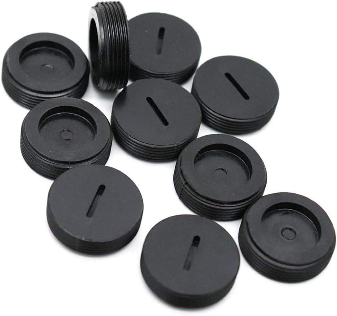 10 Pzas Tapa Plástica para Cepillo Motor Negro