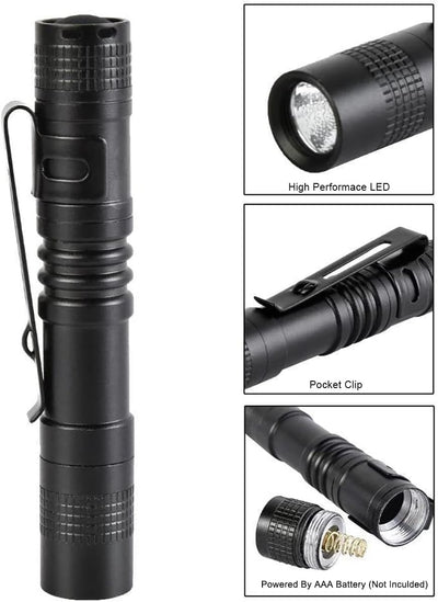 3 Pack Linterna LED Bolsillo Mini Impermeable Exteriores