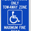 Letrero estacionamiento discapacitados aluminio 3M 12x18"