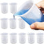 10 Tazas Medidoras Silicón para Resina 3.5oz Antiadherente