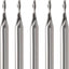Brocas CNC vástago 1/8 pulg fresadora 1/16 pulg carburo 2 flautas