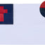 Bandera cristiana 4x6ft poliéster 210D para exteriores