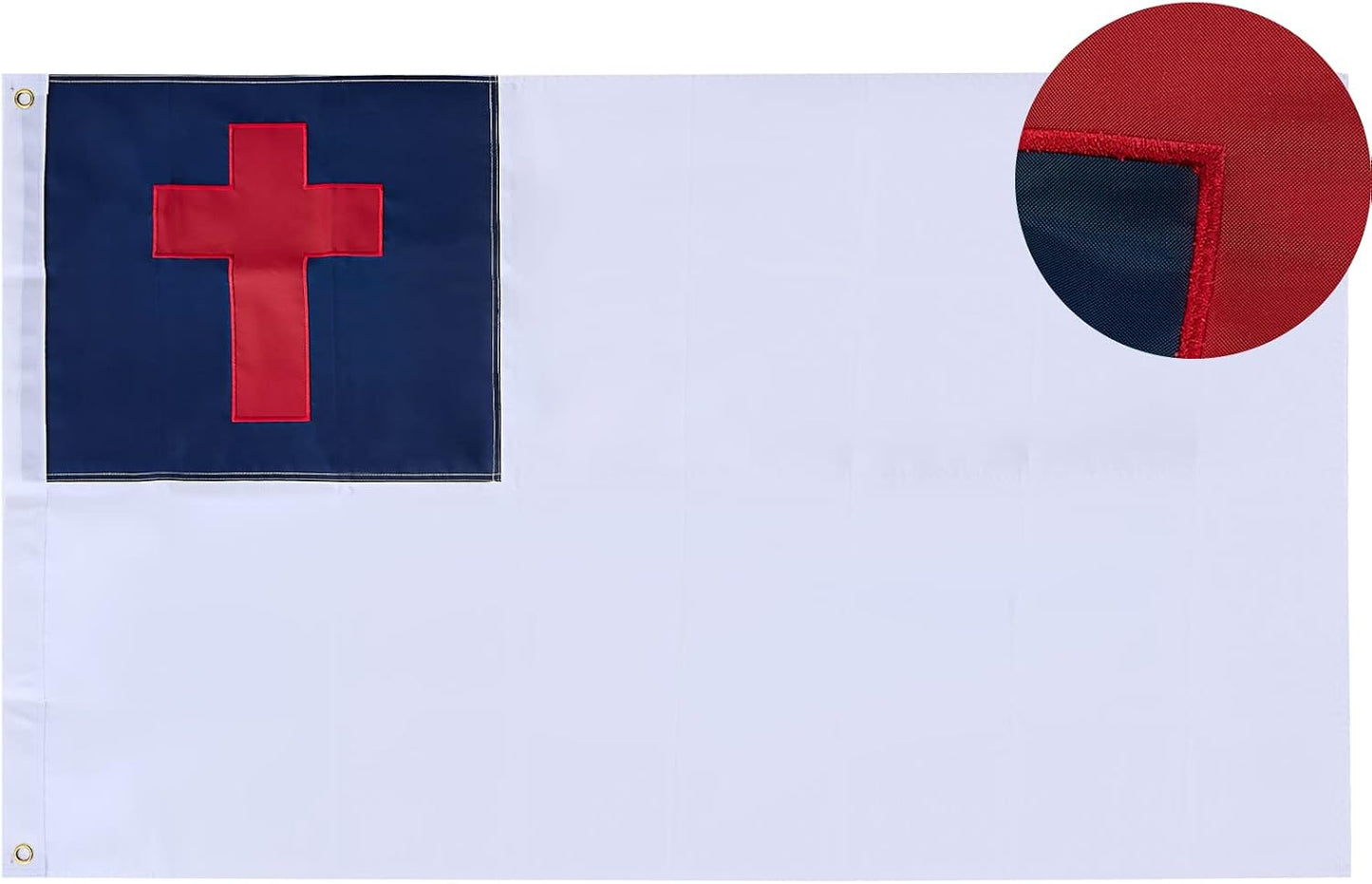 Bandera cristiana 4x6ft poliéster 210D para exteriores