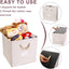 Set cestas tela beige 13x13" asa organización hogar