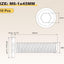 Tornillos cabeza plana M6-1x45 10 pzas acero para muebles