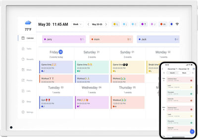 Calendario digital 10.1pulg pantalla táctil IPS HD