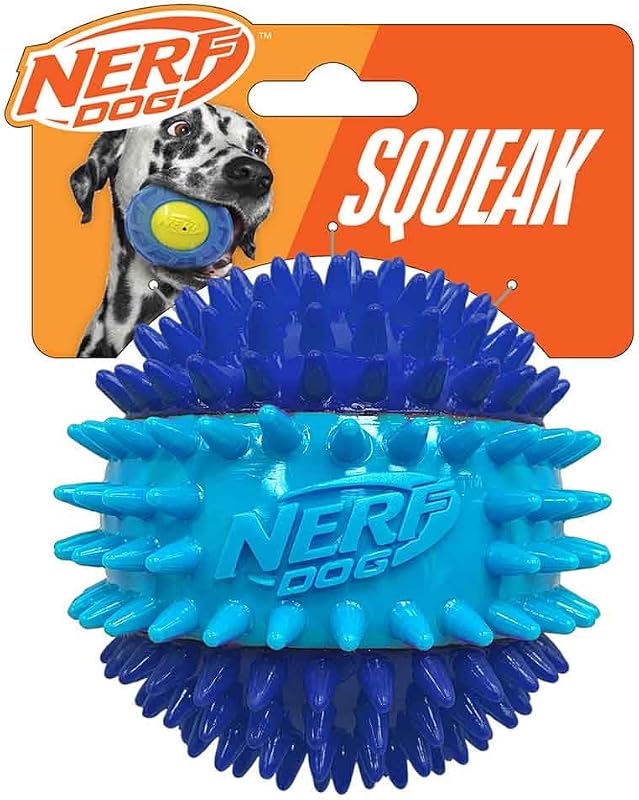 Pelota chirrido TPR 3 partes para perros azul oscuro