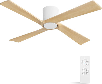 Ventilador techo CC 48pulg 4 aspas madera motor 6 vel rev