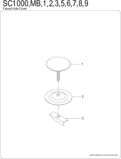 Tapa para grifo 2pulg níquel pulido