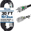 Cable extensión 30 ft 15A negro resistente