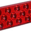 Luz LED ovalada perfil delgado roja parada giro