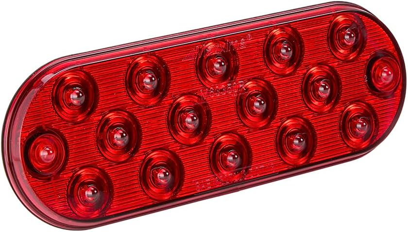 Luz LED ovalada perfil delgado roja parada giro