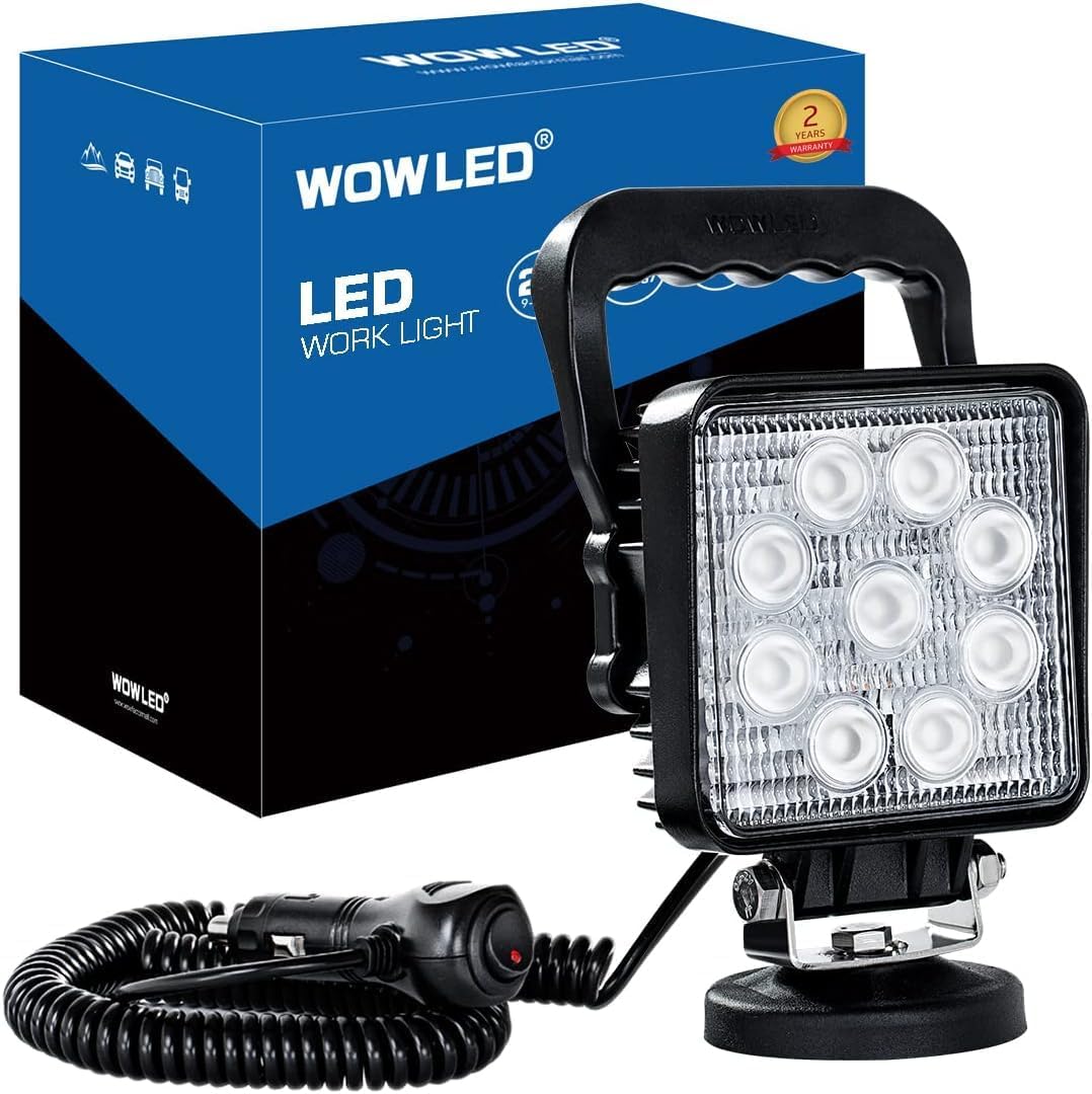 Luz trabajo LED portátil 27W base magnética auto campamento