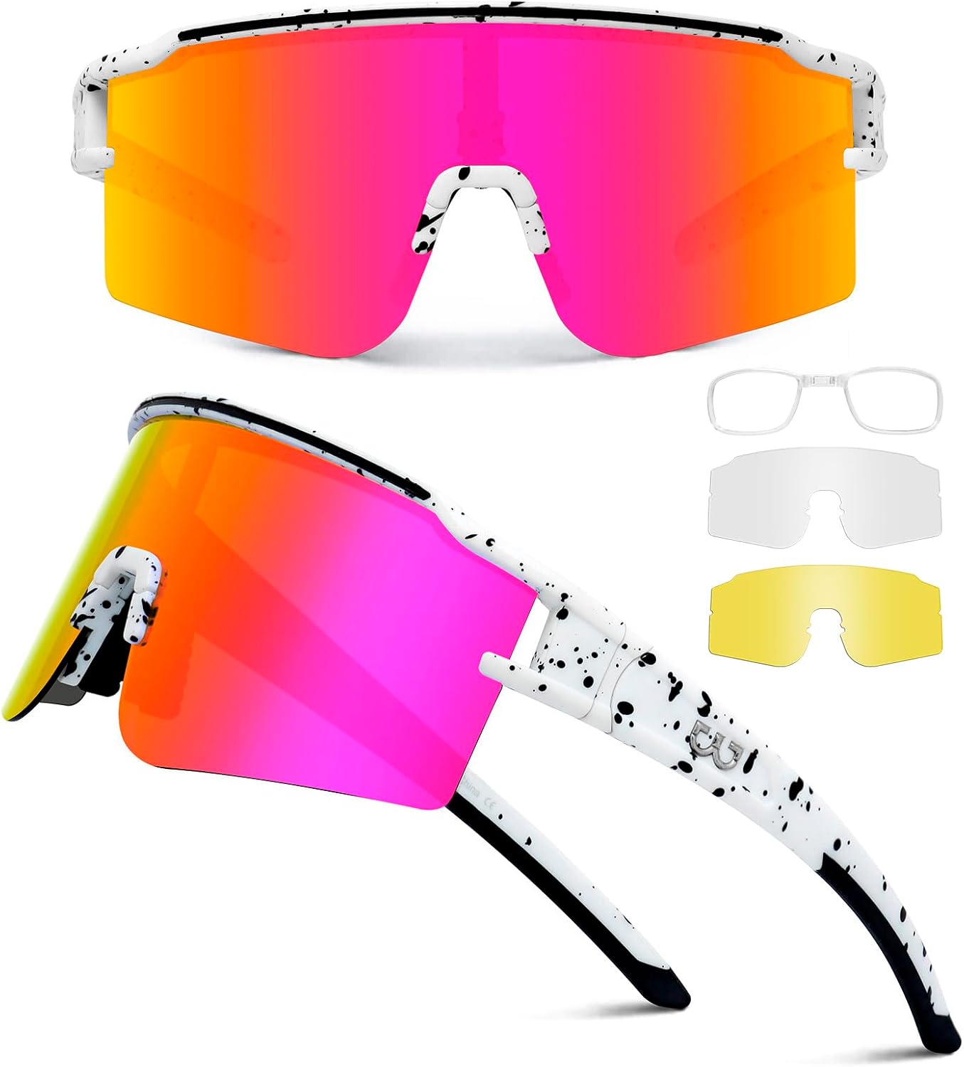 Gafas ciclismo polarizadas 3 lentes TR90 deportivas para correr