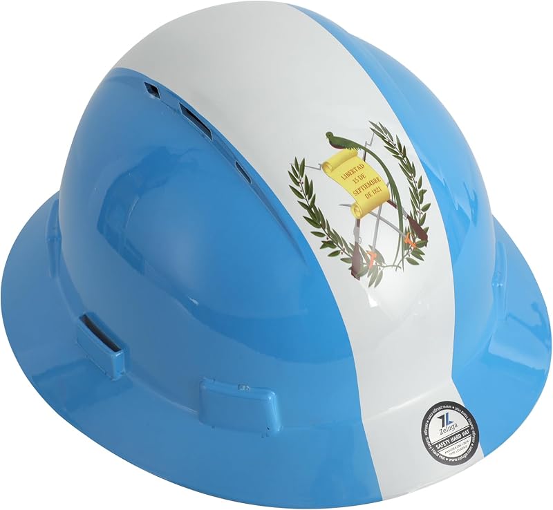 Casco seguridad construcción HDPE ventilado 6 puntos ANSI