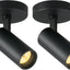 Luces LED negras empotrado 12W ajustable 24° 2 pack