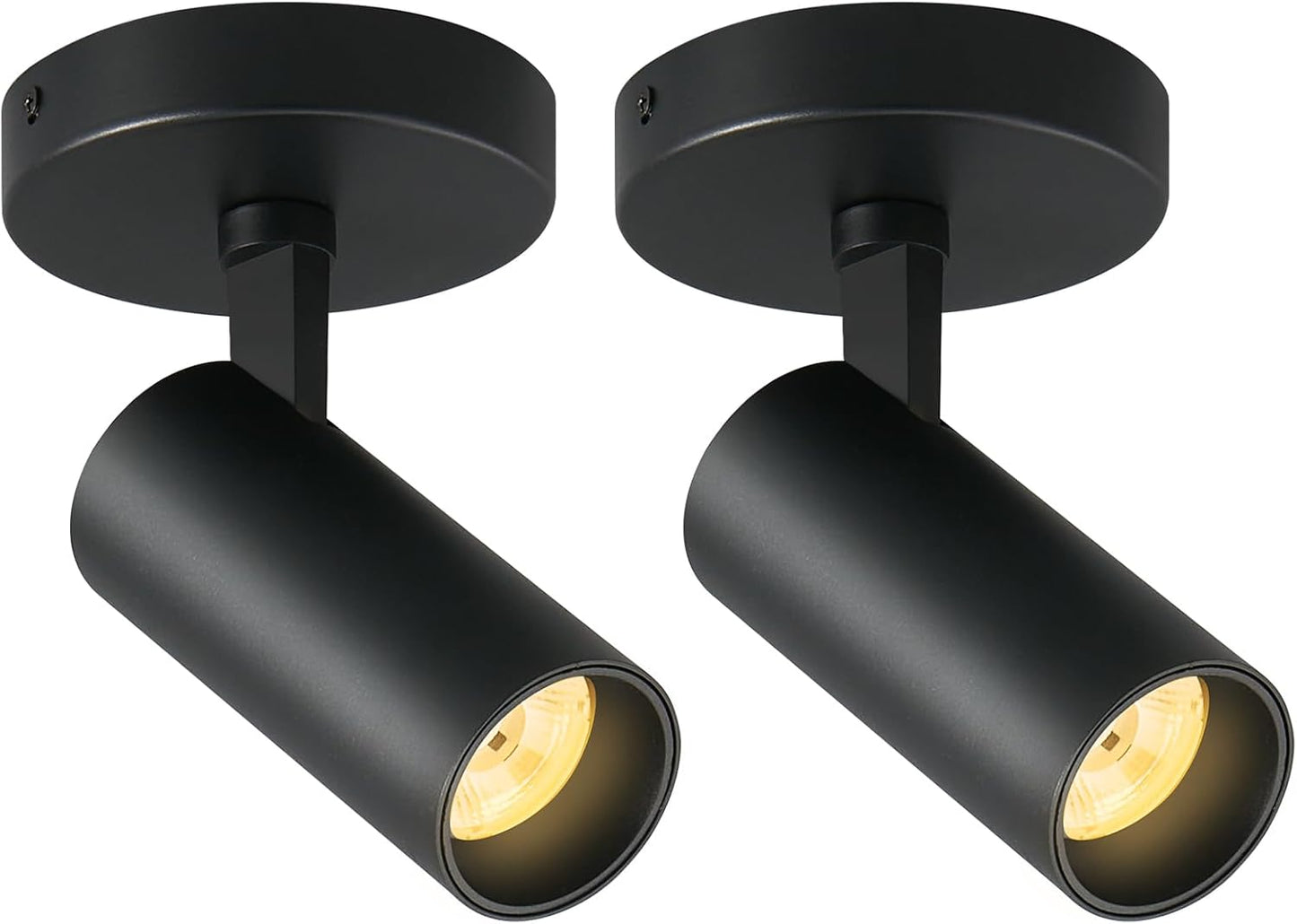 Luces LED negras empotrado 12W ajustable 24° 2 pack