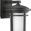 Farol pared lino blanco grabado 1 luz color negro