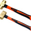 Set 2 Pzas Martillo Latón 4libras Mango Fibra Vidrio