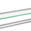 Estante baño flotante vidrio 20" acero inox