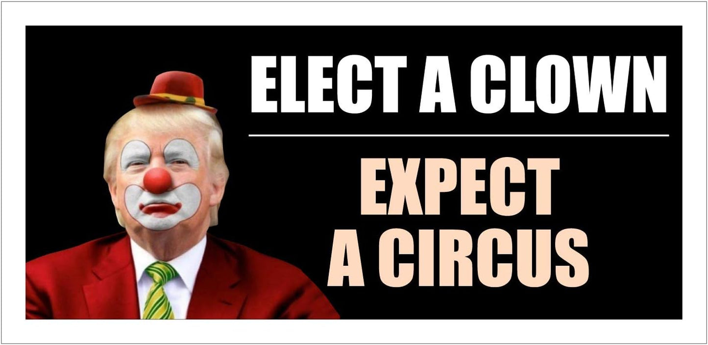 Imán coche payaso circo Trump 2020
