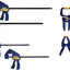 Set 8 Abrazaderas Agarre Rápido 6" Carpintería