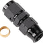 Adaptador compresión aluminio negro 6an a 3/8