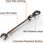 Llave trinquete 0.276pulg cabeza flexible acero cromo vanadio