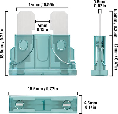 Fusibles 1A ATC para RV camión SUV paquete 50