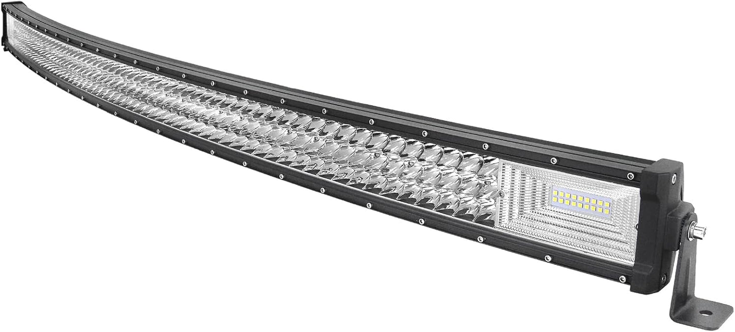 Barra luz LED curvada 50" IP67 648W combo punto e inundación