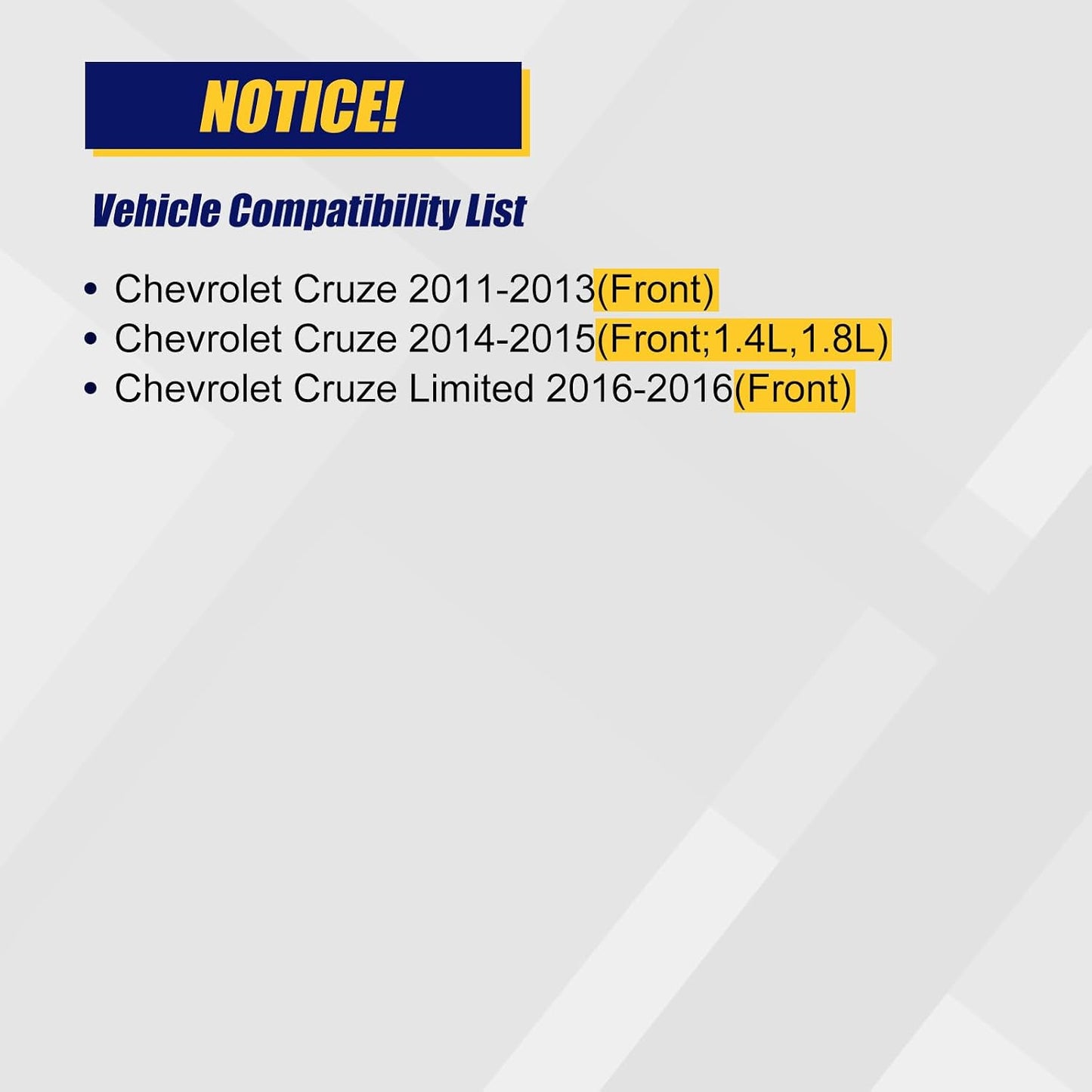 Conjunto rodamiento rueda delantera Chevy Cruze 2016