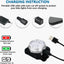 Juego luces bicicleta USB LED impermeable 4 modos