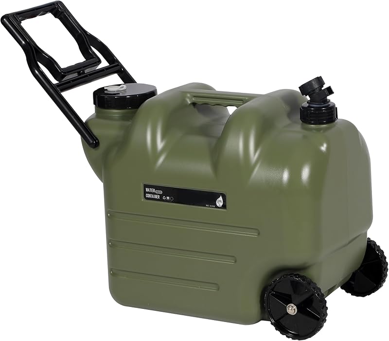 Tanque agua 28L con ruedas espita sin BPA verde