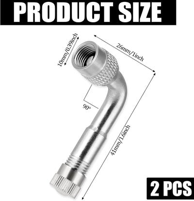Extensor válvula neumática 2uds latón 90grados universal