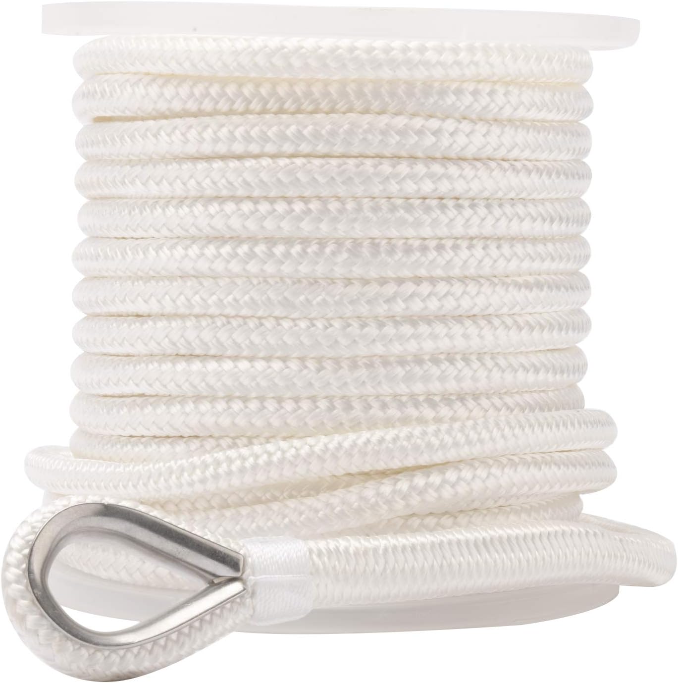Cuerda anclaje doble trenza 1/2" 50ft guardacabo inox