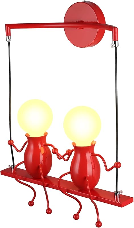 Lámpara pared LED creativa con caricatura niños Art Deco