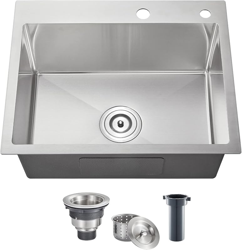 Fregadero cocina 23pulg acero inox utilitario