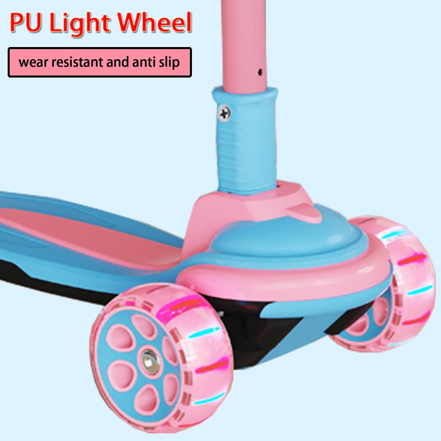 Patinete plegable niños 3-12 años 5 alturas 3 ruedas LED