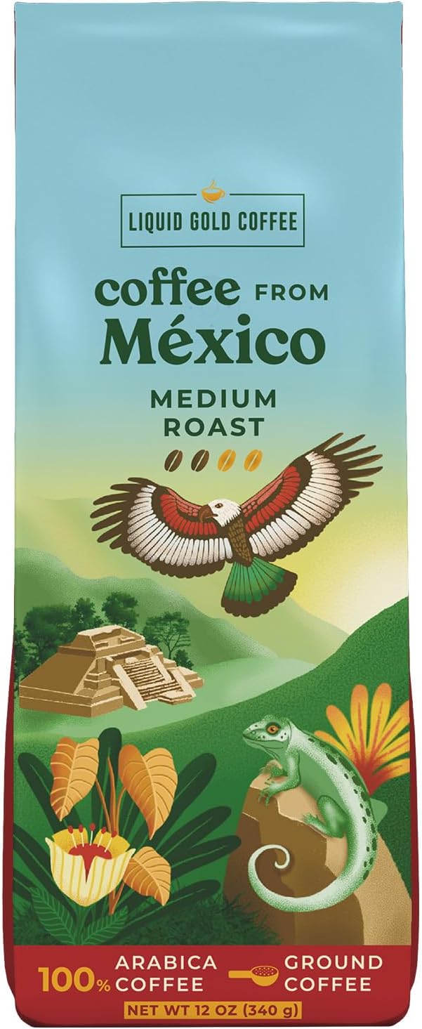 Café México molido medio 12oz granos arábica comercio justo