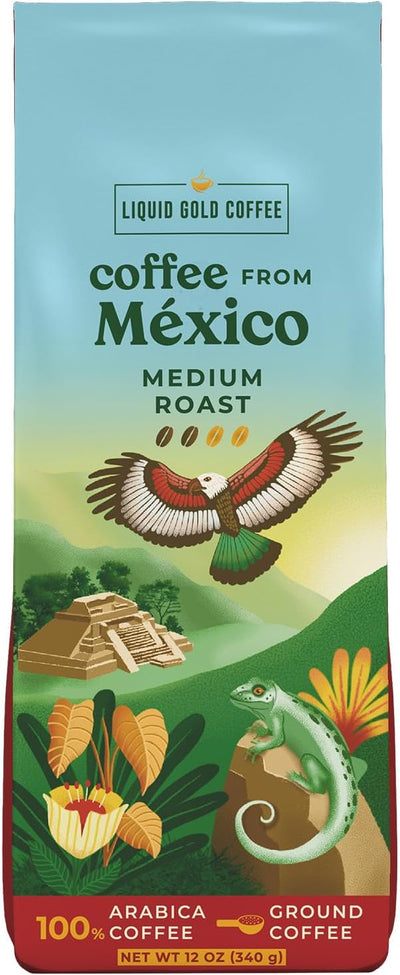 Café México molido medio 12oz granos arábica comercio justo