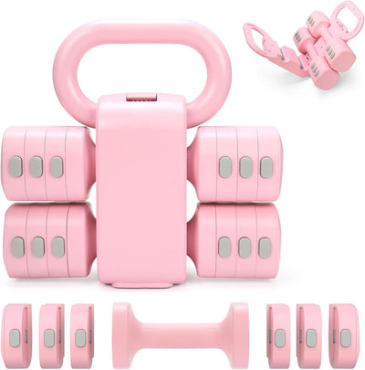 Set 4en1 mancuernas ajustables con pesas 1-2.5kg