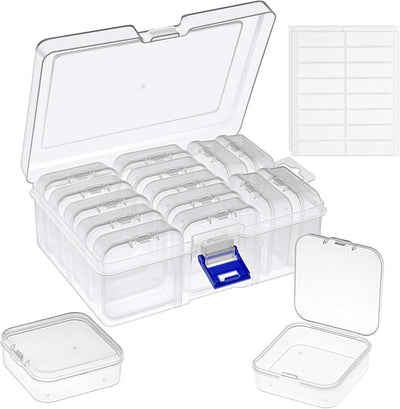 Organiz. cuentas 15 cajas plástico transparente