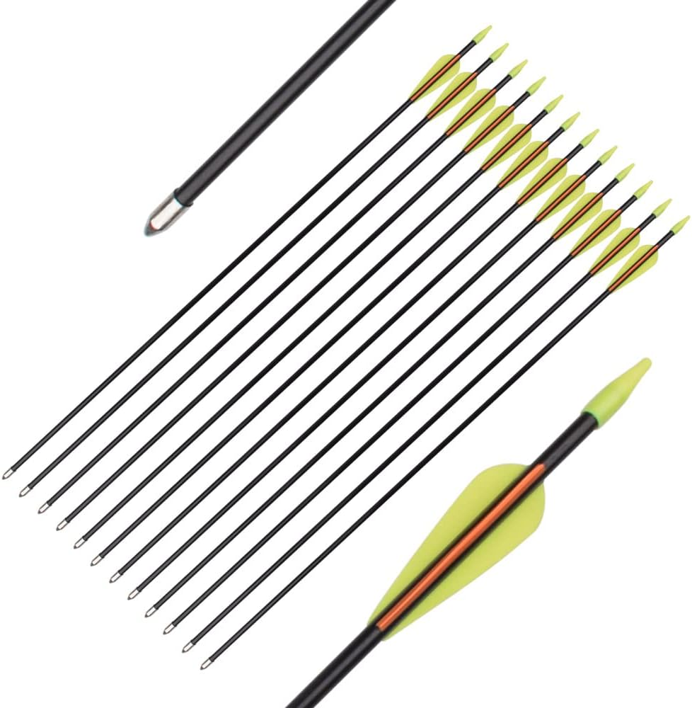 Flechas fibra vidrio para arco 24-30" tiro al blanco