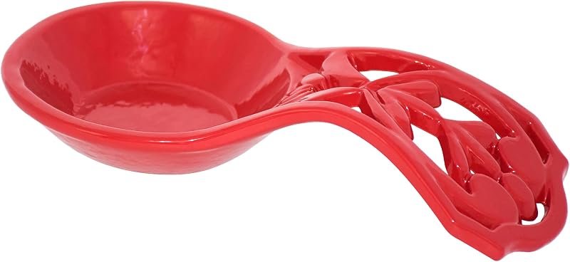 Soporte cuchara hierro fundido cocina resistente calor vintage