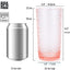 6 Pzas Vasos Acrílicos Forma Panal 22oz Rosa Coral