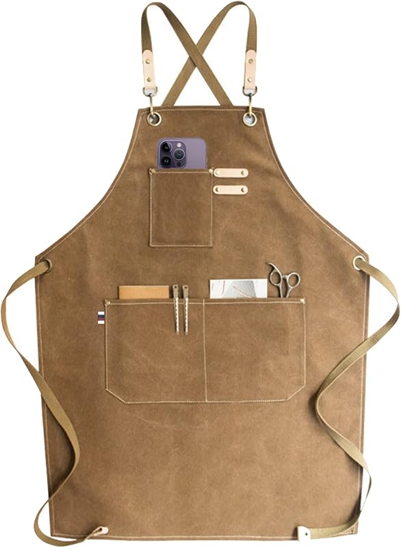 Delantal chef lona algodón espalda ajustable M-XXL