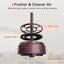 Ventilador techo madera nogal 65pulg luces control remoto