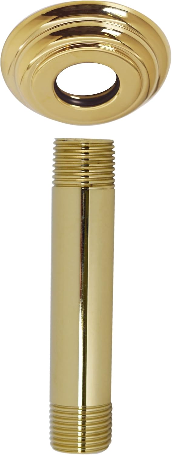 Brazo ducha techo 1/2x4 IPS brida latón pulido D3604A