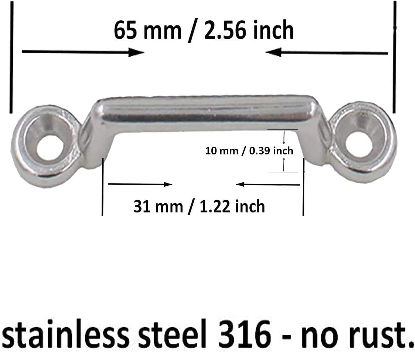 Soporte acero inox grado marino 1pulg anclaje toldo bimini jeep