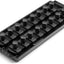 Organizador enchufes 2 rieles 1/2pulg negro 16 herramientas